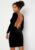 Nemue Velvet Heartshape Back Dress  Black