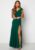 Bardot Pleat Maxi Split Dress Xl (uk16) Emerald