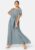 Flutter Sleeve Chiffon Maxi Curve Dress Air Force (uk16) 44 Blue