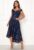Embroidered Lace Dress Xs (uk8) Navy