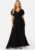 Flutter Chiffon Maxi Dress Xs Black (uk8)