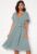 Flutter Chiffon Midi Dress Air Force (uk14)  Blue