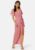 Flutter Chiffon Wrap Maxi Dress Warm Xl (uk16) Pink