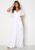 Flutter Sleeve Chiffon Maxi Dress (uk14)  White