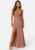 Glitter Wrap Front Maxi Dress Dark Xxs (uk6) Rose