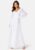 Long Sleeve Chiffon Maxi Dress (uk6) White Xxs