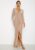 Long Sleeve Glitter Maxi Dress Xl (uk16) Nude