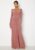 Long Sleeve Glitter Maxi Dress  (uk12) Rose