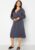 Katrine Wrap Dress Dark 36 38 Blue