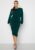 Long Sleeve Rouched Midi Dress Forest Green (uk26) 54