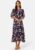 Melisa Life   Midi Dress Sky Aop:flow  Captain