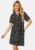 Ema Elise Shirt Dress 34 Aop:flower Black