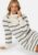 Pieces Birch Stripes Stickad Klänning – Polokrage, Puffärmar – Återvunnen Polyester – 91 cm – S