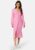 Kennedy Ls Midi Dress Sachet Aop:flow Pink Xs