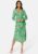 Sirene Ls Midi Wrap Dress Absinthe 36 Green Aop:a